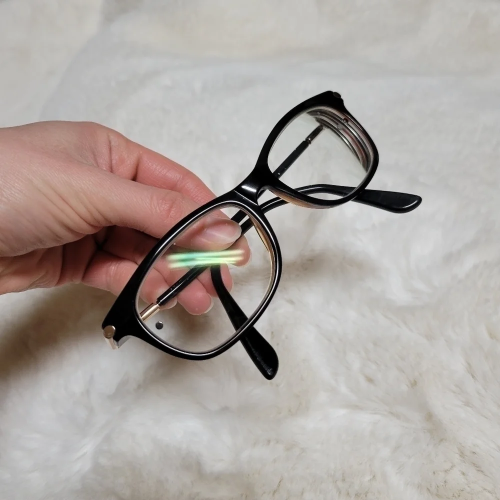 Tom Ford Glasses Frames Slight Rounded Square Optical Frame Black Brown